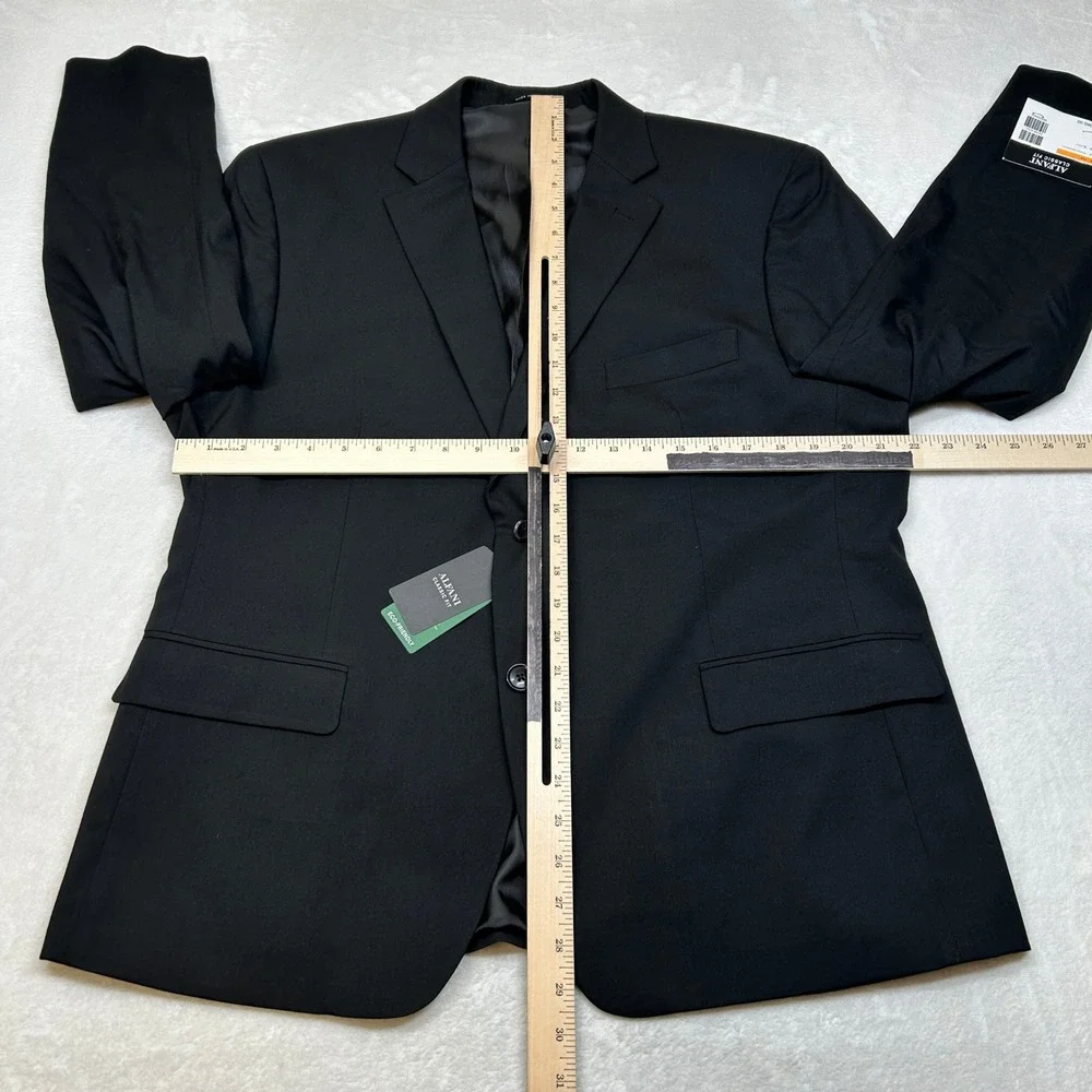 Alfani‎ Suit Jacket Mens 44S 44 Black Blazer Classic Fit Eco-Friendly $360
